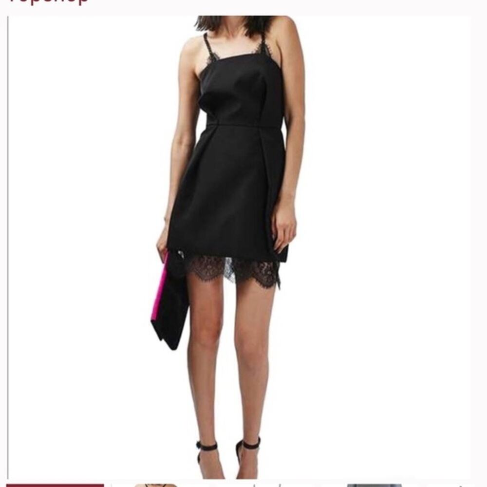 TopShop Lace Trim Mini dress  lace straps